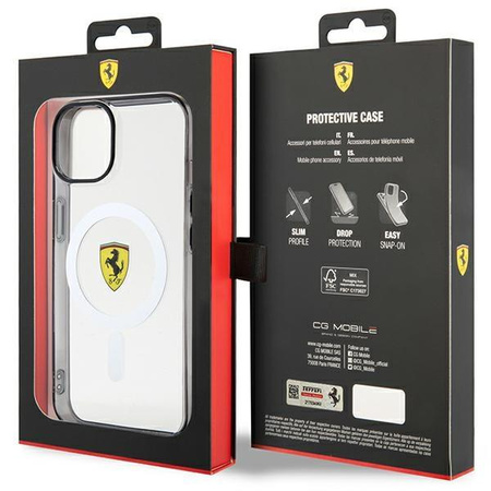 Etui Ferrari FEHMP14MURKT na iPhone 14 Plus przezroczysty/- przezroczyste hardcase Outline Magsafe