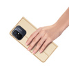 Dux Ducis Skin Pro etui do Xiaomi Redmi 11A / Poco C55 / Redmi 12C pokrowiec z klapką portfel na kartę podstawka złote
