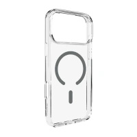 Etui Puro Lite Mag TPU+PC kompatybilne z MagSafe na iPhone 17 Pro - przezroczyste z szarym pierścieniem