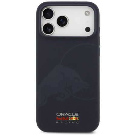 Etui Red Bull Silicone Single Bull Logo  MagSafe do iPhone 17 Pro Max granatowy