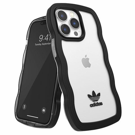 Etui Adidas OR Wavy Case na iPhone 13 Pro /13 czarny-przezroczysty/black-- przezroczyste 51900