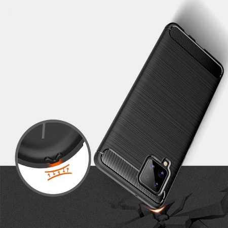 HURTEL CARBON CASE ETUI ELASTYCZNE DO SAMSUNG GALAXY A42 5G OCHRONA EKRANU