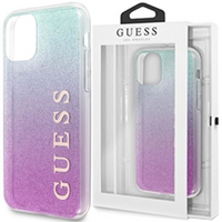 Guess GUHCN65PCUGLPBL iPhone 11 Pro Max różowo-niebieski/pink blue hard case Glitter Gradient