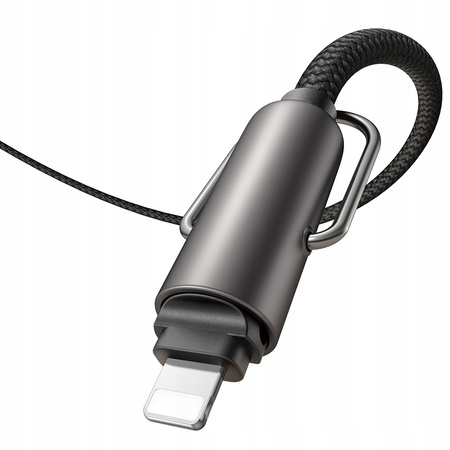 MCDODO SMYCZ DO TELEFONU NA SZYJE WKŁADKA CROSSBODY CZARNA KABEL DO IPHONE