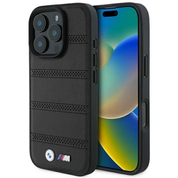 BMW BMHMP16L23PUSPK iPhone 16 Pro6.3 czarny/black hardcase M Perforated And Stitched Line MagSafe