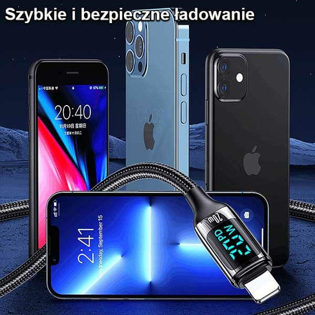 USAMS KABEL USB-C DO LIGHTNING DO IPHONE 11 12 13 14 1.2M 20W FAST CHARGING