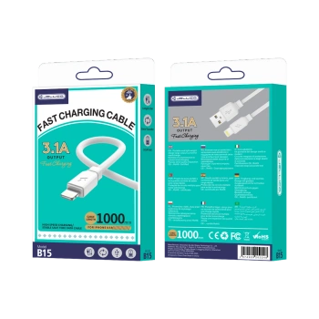 JELLICO kabel B15 Lightning 3.1A 1M Biały