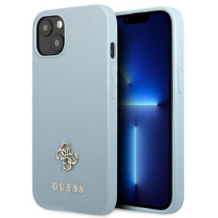 Guess GUHCP13SPS4MB iPhone 13 mini 5,4" niebieski/blue hardcase Saffiano 4G Small Metal Logo