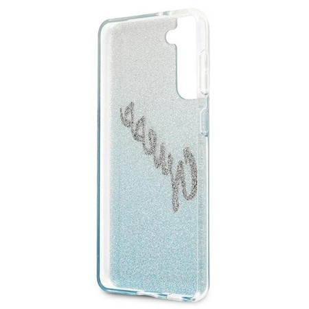 Guess GUHCS21MPCUGLSBL S21+ G996 niebieski/blue hardcase Glitter Gradient Script