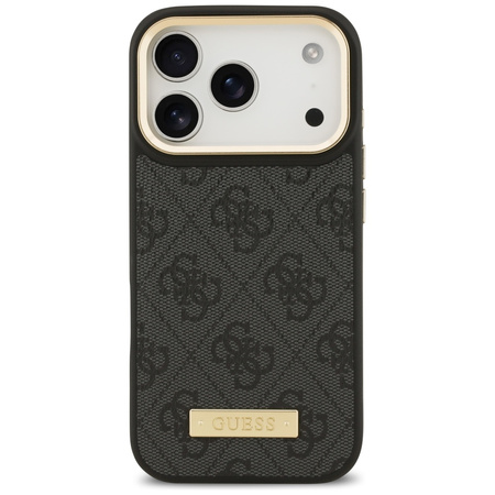 Etui Guess 4G Logo Plate MagSafe do      iPhone 17 Pro czarny