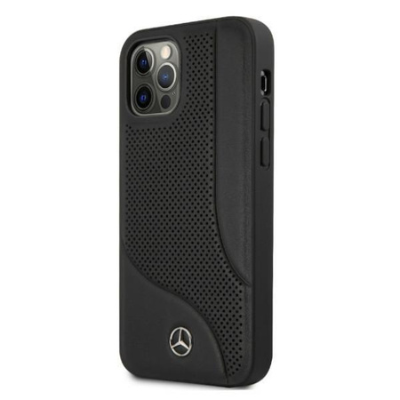 Mercedes MEHCP12LCDOBK iPhone 12 Pro Max 6,7" czarny/black hardcase Leather Perforated Area