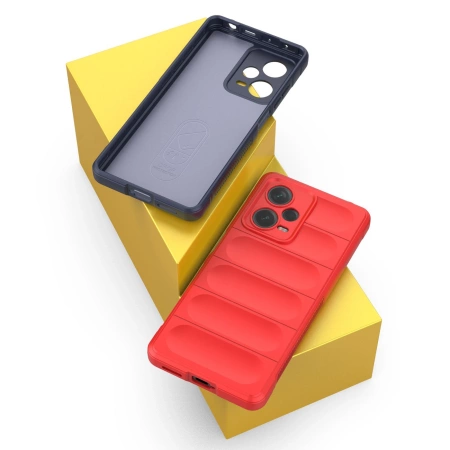 Magic Shield Case etui do Xiaomi Redmi Note 12 Pro+ elastyczny pancerny pokrowiec czerwone