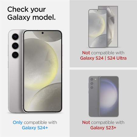 Spigen Glass tR EZ Fit Optik Pro 2 Pack, yellow - Samsung Galaxy S24+