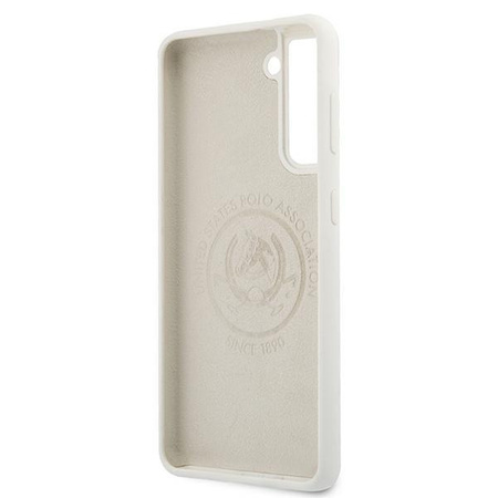 Etui U.S. Polo Assn. Silicone Logo na Samsung Galaxy S21+ - białe