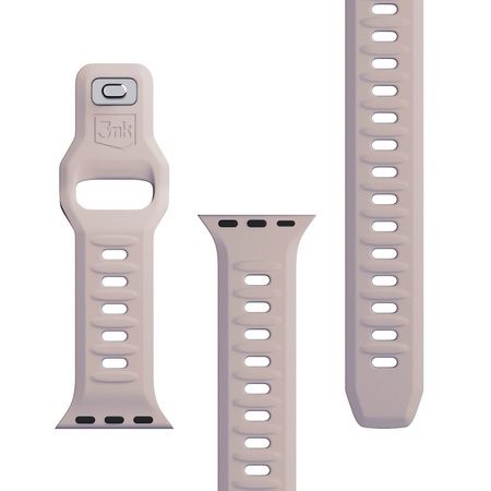 42/44/45/46/49 mm Latte (big) - 3mk Silicone Watch Strap for Apple