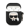 Etui Karl Lagerfeld Silicone Ikonik na AirPods 1/2 - czarne