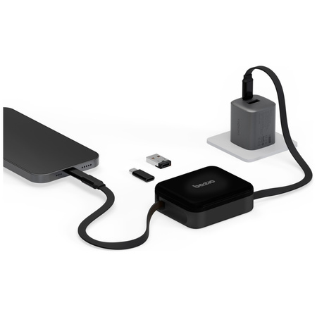 Kabel Bazic GoCharge Loop 5w1 Lightning, USB-A, Micro USB 1m czarny