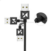 Wozinsky magnetyczny kabel przewód USB / micro USB / USB Typ C / Lightning 2,4A 1m z diodą LED czarny (WMC-01)