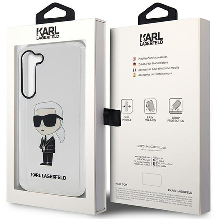 Etui Karl Lagerfeld KLHCS23MHNIKTCT S23+ S916 - przezroczyste hardcase Ikonik Etui Karl Lagerfeld