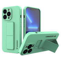 Wozinsky Kickstand Case silikonowe etui z podstawką iPhone 13 Pro Max miętowe