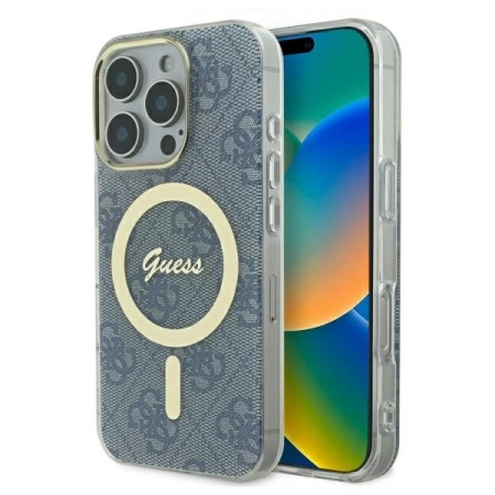 GUESS ETUI HARDCASE IML 4G DO IPHONE 16 PRO MAX 6.9 DO MAGSAFE Z WYSOKĄ