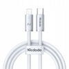MCDODO KABEL USB-C LIGHTNING SZYBKIE ŁADOWANIE USB TYP C 36W 1M LED BIAŁY