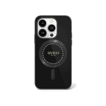 GUESS ETUI HARDCASE IML RHINESTONES DO MAGSAFE DO IPHONE 16 PRO 6.3