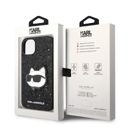 Karl Lagerfeld KLHCP14MG2CPK iPhone 14 Plus 6,7" czarny/black hardcase Glitter Choupette Patch