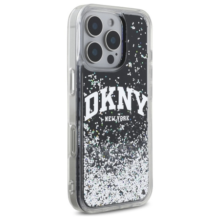 DKNY ETUI DO IPHONE 16 PRO HARDCASE LIQUID GLITTER ARCH LOGO ZABEZPIECZENIE