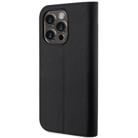 Etui Karl Lagerfeld KLBKP14LSANKCPK na iPhone 14 Pro bookcase - czarne Saffiano Karl&Choupette