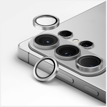 Szkło na obiektyw aparatu UNIQ Optix Aluminium Camera Lens do Samsung Galaxy S26 Ultra srebrny