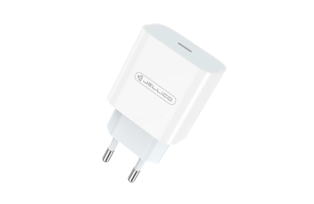JELLICO ładowarka sieciowa AK180 PD 20W 1xUSB-C + kabel USB-C - Lightning Biały
