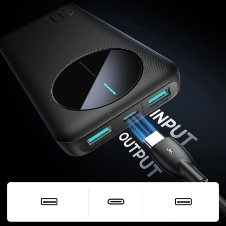 JOYROOM POWERBANK 10000MAH 2X USB-A 1X USB-C DO TELEFONÓW Z ŁADOWANIEM QC