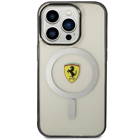 Etui Ferrari FEHMP14LURKT na iPhone 14 Pro przezroczysty/- przezroczyste hardcase Outline Magsafe