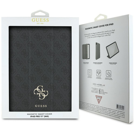 Guess GUFC11PM24PS4SGK iPad Pro 11 2024 czarny/black Magnetic 4G Big Logo