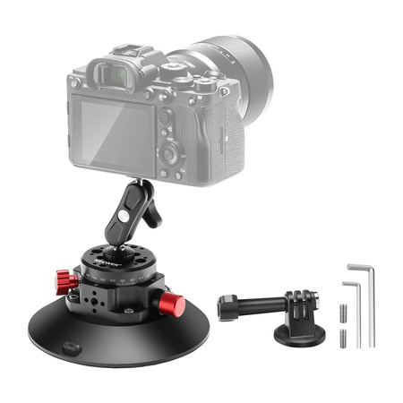 Mocowanie z przyssawką 1/4 cala Neewer CA013 do kamer sportowych (DJI Action, GoPro, Insta360)