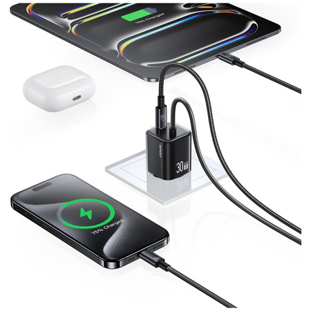 USAMS ŁADOWARKA 30W GAŃ DO LIGHTNING IPHONE 11 12 13 14 15 SZYBKA ŁADOWARKA
