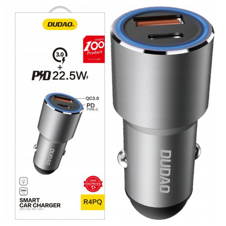 DUDAO ŁADOWARKA SAMOCHODOWA USB 22,5W DO TELEFONÓW Z QUICK CHARGE USB TYP C