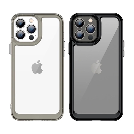 HURTEL SZTYWNY ETUI POKROWIEC DO IPHONE 12 PRO MAX Z ŻELOWĄ RAMKĄ NIEBIESKI
