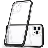 Clear 3in1 etui iPhone 14 Pro Max silikonowy pokrowiec z ramką czarne