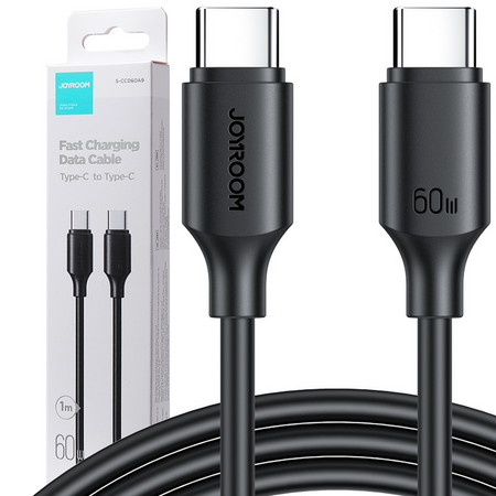 Joyroom kabel USB-C - USB-C 480Mb/s 60W 1m czarny (S-CC060A9)