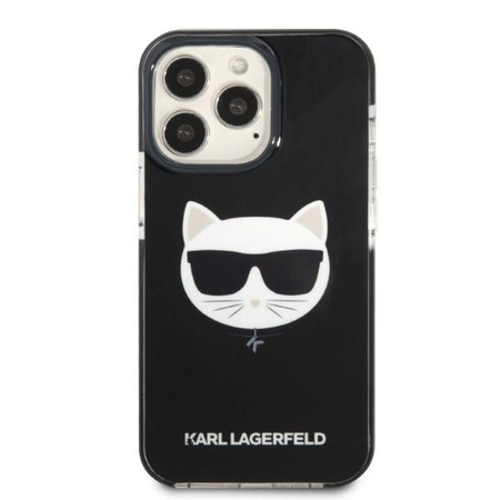 Etui Karl Lagerfeld KLHCP13LTPECK na iPhone 13 Pro / 13 hardcase - czarne Choupette Head
