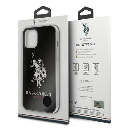 Etui U.S. Polo Assn. Shiny Big Logo na iPhone 12 Pro Max - czarne