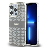 DKNY ETUI HARDCASE DO IPHONE 15 PRO 6.1 DO MAGSAFE IML MONO STRIPE BEŻOWE