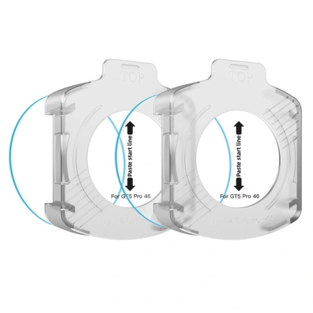 Szkło hartowane Tech-Protect Easy Set+ 2-pack na Huawei Watch GT 5 Pro 46 mm - przezroczyste