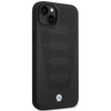 Etui BMW BMHCP14S22RPSK na iPhone 14 - czarne Leather Seats Pattern