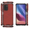 Honeycomb etui pancerny pokrowiec z żelową ramką Xiaomi Redmi K40 Pro+ / K40 Pro / K40 / Poco F3 czerwony