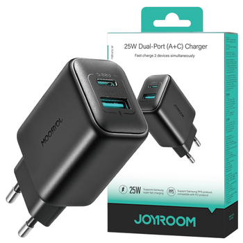 JOYROOM ŁADOWARKA SIECIOWA DUAL-PORT A+C 25W DO IPHONE 12 13 14 GALAXY