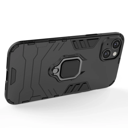 Ring Armor etui do iPhone 14 Plus pancerny pokrowiec uchwyt magnetyczny ring czarne