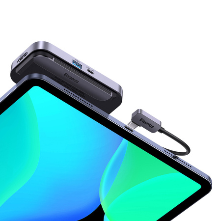 Uniwersalny HUB USB do tabletu / smartfona 6w1 USB-C Baseus PadJoy - ciemnoszary